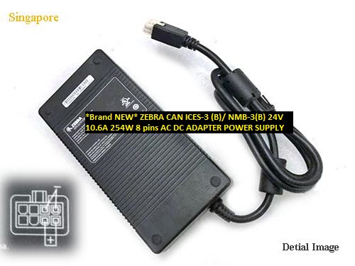 *Brand NEW* ZEBRA 24V 10.6A CAN ICES-3 (B)/ NMB-3(B) 254W 8 pins AC DC ADAPTER POWER SUPPLY